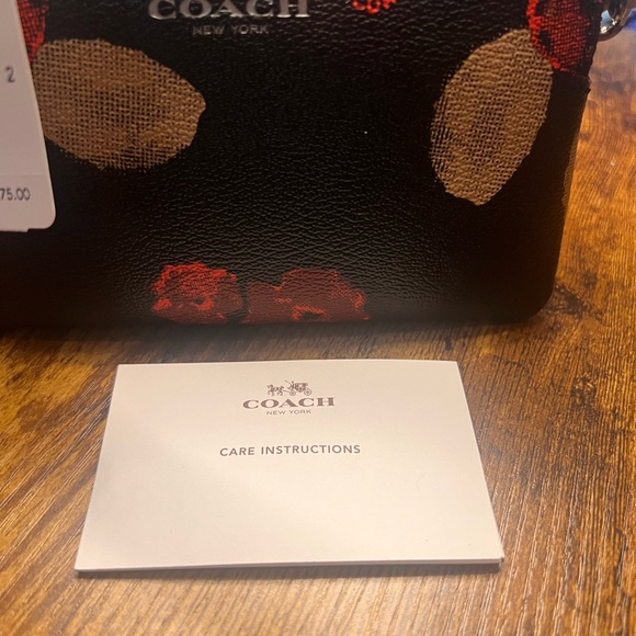 Coach Black and Red Floral wallet/wristlet - Picture 3 of 10